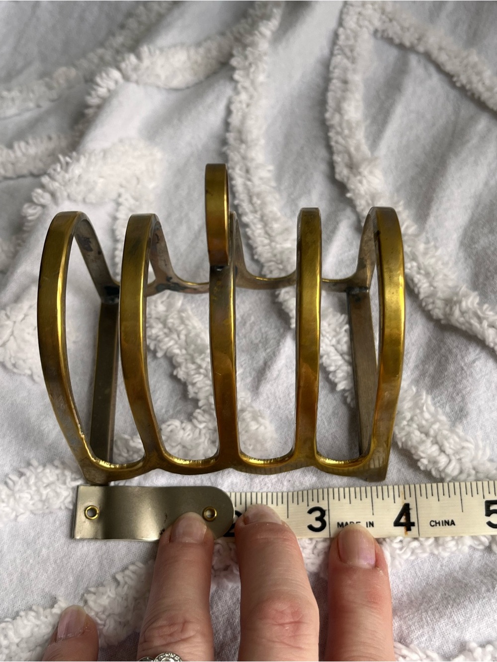 Antique Brass Toast Rack - Picture 6 of 6